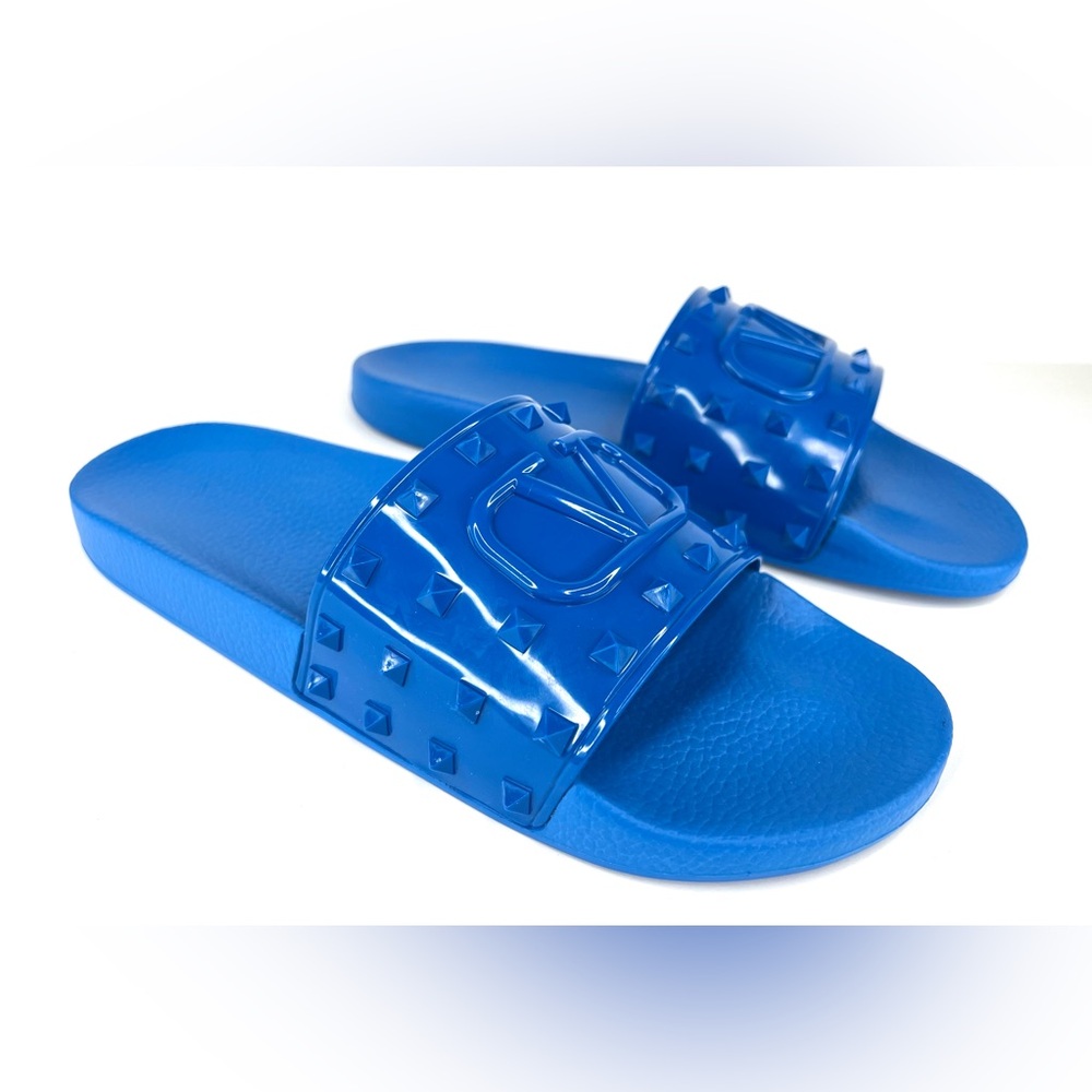 VALENTINO GARAVANI VLogo ROCKSTUD Logo Rubber Slide Men Sandals EU 46 - US 13